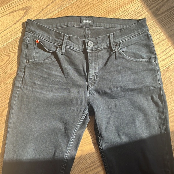 Hudson Womens Midrise Lydia Super Skinny Black Jeans Flap Button Pocket Size 28 - Picture 5 of 16